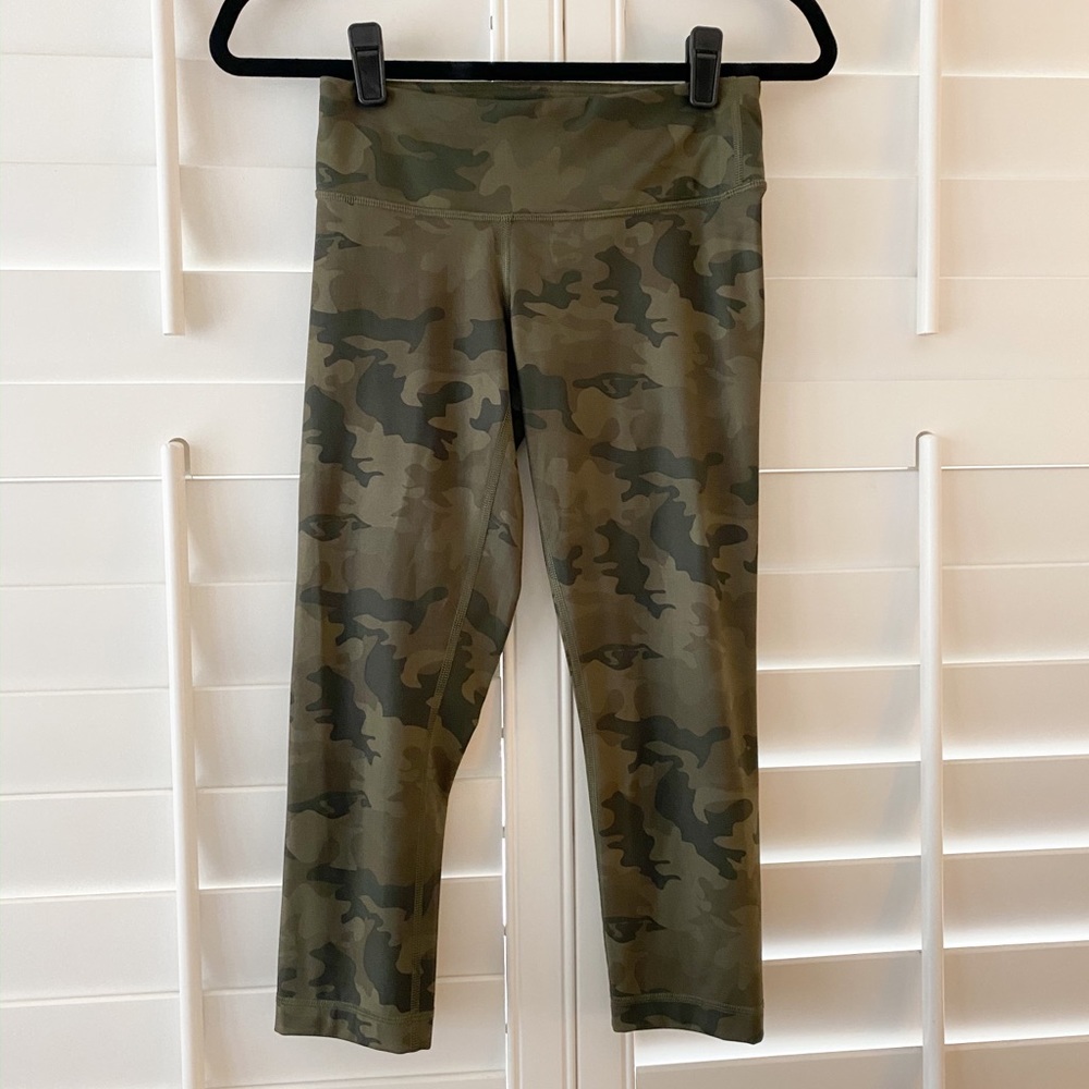 Lululemon Wunder Under Crop Camo Luxtreme